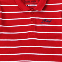 Muat gambar ke penampil Galeri, Polo Shirt/ Kaos Polo Anak Laki/ Rodeo Junior Red and White Polo Stripe