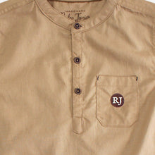 Muat gambar ke penampil Galeri, Shirt/ Kemeja Anak Laki/ Rodeo Junior Brown Half-Button Neck Shirt