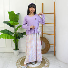 Muat gambar ke penampil Galeri, Shirt Dress Maxi Cotton/ Ghamis Dress Katun Anak Ungu/ Daisy Raya