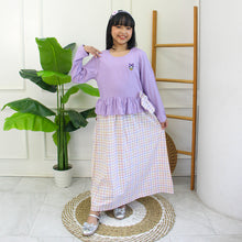 Muat gambar ke penampil Galeri, Shirt Dress Maxi Cotton/ Ghamis Dress Katun Anak Ungu/ Daisy Raya