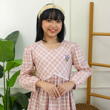 Muat gambar ke penampil Galeri, Shirt dress maxi cotton/ Ghamis dress katun anak Brown/ Daisy Raya