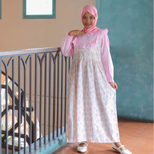 Muat gambar ke penampil Galeri, Shirt dress maxi cotton/ Ghamis dress katun anak Pink/ Rodeo Junior Girl Pink Blush
