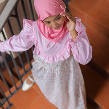 Muat gambar ke penampil Galeri, Shirt dress maxi cotton/ Ghamis dress katun anak Pink/ Rodeo Junior Girl Pink Blush