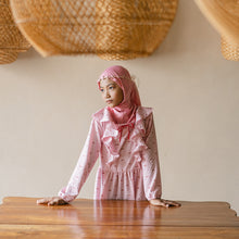 Muat gambar ke penampil Galeri, Shirt dress maxi/ Ghamis dress katun anak/ Rodeo Junior Girl Pink Blush