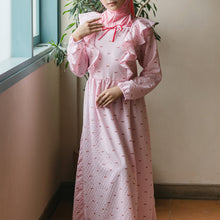 Muat gambar ke penampil Galeri, Shirt dress maxi/ Ghamis dress katun anak/ Rodeo Junior Girl Pink Blush