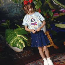 Muat gambar ke penampil Galeri, Kaos Salur Anak Perempuan Biru/ Tshirt Girl Stripped Blue/RJG Snow White