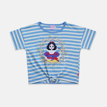 Muat gambar ke penampil Galeri, Kaos Salur Anak Perempuan Biru/ Tshirt Girl Stripped Blue/RJG Snow White