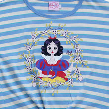 Muat gambar ke penampil Galeri, Kaos Salur Anak Perempuan Biru/ Tshirt Girl Stripped Blue/RJG Snow White