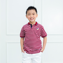 Muat gambar ke penampil Galeri, Kaos Salur Anak Laki Merah Putih/ Stripped boy Tshirt Red White/Donald Energetic