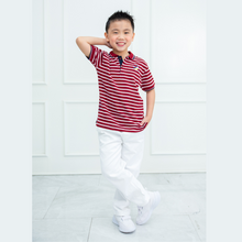 Muat gambar ke penampil Galeri, Kaos Salur Anak Laki Merah Putih/ Stripped boy Tshirt Red White/Donald Energetic
