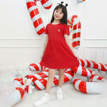 Muat gambar ke penampil Galeri, Mini dress/ Dress linen pendek anak Red/ Daisy Merry&Bright