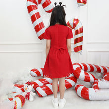 Muat gambar ke penampil Galeri, Mini dress/ Dress linen pendek anak Red/ Daisy Merry&Bright