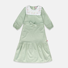 Muat gambar ke penampil Galeri, Shirt dress maxi cotton/ Ghamis dress katun anak Green/ Rodeo Junior Girl Festive