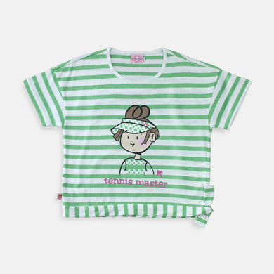 Tshirt/ Kaos Anak Perempuan Hijau/ Rodeo Junior Girl Match Point