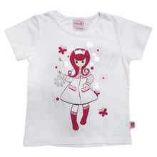 Muat gambar ke penampil Galeri, Tshirt/ Kaos Anak Perempuan White/ Rodeo Junior Girl with Butterfly