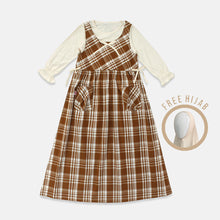 Muat gambar ke penampil Galeri, Overall maxi dress/ Overall dress panjang anak/ Rodeo Junior Girl Nature Tones