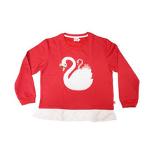 Muat gambar ke penampil Galeri, Sweater Anak Perempuan / Rodeo Junior Girl / Red / Swan Embroidery