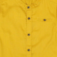 Muat gambar ke penampil Galeri, Shirt/ Kemeja Anak Laki Mustard Dobby/ Donald Duck Look Style