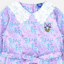 Muat gambar ke penampil Galeri, Maxi long/ Ghamis Dress Anak Flower Print Ungu/ Daisy Duck Gorgeous