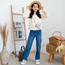 Muat gambar ke penampil Galeri, Jeans/ Celana Denim Kargo Anak Perempuan/ Rodeo Junior Girl Freedom