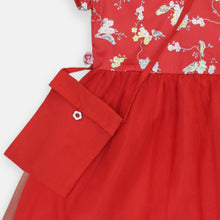 Muat gambar ke penampil Galeri, Dress cheongsam anak tulle Red/ Rodeo Junior Girl Little Star