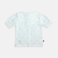Muat gambar ke penampil Galeri, Blouse/ Blus lengan pendek anak perempuan White/ Daisy Bright Girl