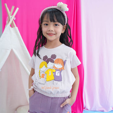 Tshirt/ Kaos Anak Perempuan Light Purple/ Rodeo Junior Girl BFF