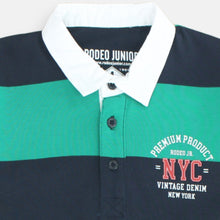 Muat gambar ke penampil Galeri, Polo Shirt/ Kaos Anak Laki Green/ Rodeo Junior Striped Poloshirt With Long Sleeve