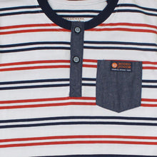 Muat gambar ke penampil Galeri, Tshirt/ Kaos Anak Laki/ Rodeo Junior Orange Navy Stripe Tshirt