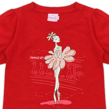 Muat gambar ke penampil Galeri, Short sleeve Tshirt/ Kaos Anak Perempuan Merah/ Rodeo Junior Girl Ballerina