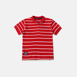 Polo Shirt/ Kaos Polo Anak Laki/ Rodeo Junior Red and White Polo Stripe