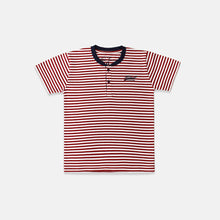 Load image into Gallery viewer, Polo Shirt/ Kaos Anak Laki/ Rodeo Junior Red Stripe Polo Shirt with Navy Detail