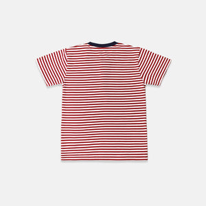 Polo Shirt/ Kaos Anak Laki/ Rodeo Junior Red Stripe Polo Shirt with Navy Detail