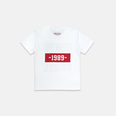Tshirt/ Kaos Anak Laki/ Rodeo Junior White Tshirt With Emboss Print