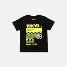 Load image into Gallery viewer, Tshirt/ Kaos Anak Laki Black/ Rodeo Junior Neon Yellow Print