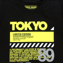 Load image into Gallery viewer, Tshirt/ Kaos Anak Laki Black/ Rodeo Junior Neon Yellow Print