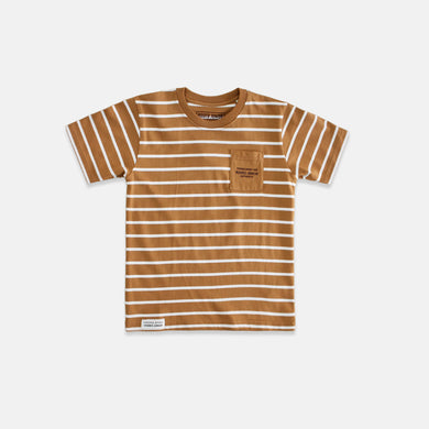 Tshirt/ Kaos Anak Laki/ Rodeo Junior Brown Stripe Tshirt with Pocket