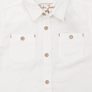 Shirt/ Kemeja Anak Laki/ Rodeo Junior Boy White Basic Shirt