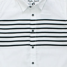 Load image into Gallery viewer, Shirt/ Kemeja Anak Laki/ Rodeo Junior Black White Stripe Shirt