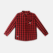 Load image into Gallery viewer, Shirt/ Kemeja Anak Laki/ Rodeo Junior Red Checked Stripe Shirt