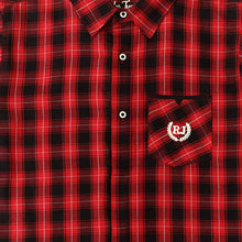 Load image into Gallery viewer, Shirt/ Kemeja Anak Laki/ Rodeo Junior Red Checked Stripe Shirt