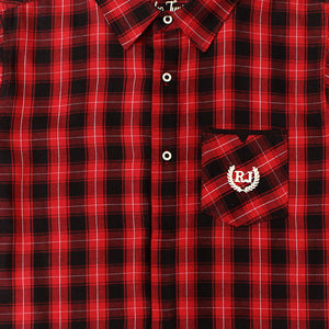 Shirt/ Kemeja Anak Laki/ Rodeo Junior Red Checked Stripe Shirt