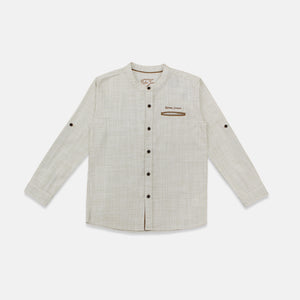 Shirt/ Kemeja Anak Laki/ Rodeo Junior Beige Slub Shirt
