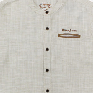 Shirt/ Kemeja Anak Laki/ Rodeo Junior Beige Slub Shirt
