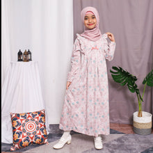 Load image into Gallery viewer, Maxi poplin dress/ Ghamis Anak Pink/ Rodeo Junior Girl Sweet Season