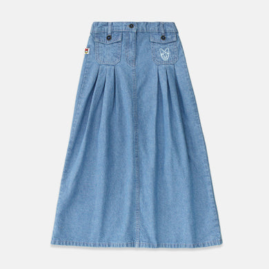 Maxi denim skirt/ Rok panjang jeans Anak Blue/ Daisy Little Lady
