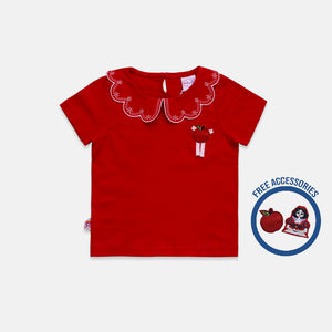 Kaos Anak Perempuan Merah/ Tshirt Girl Red/ RJG Snow White