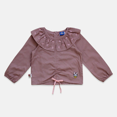 Blouse/ Blus Lengan Panjang Anak Perempuan Pink/ Daisy Classic Campus