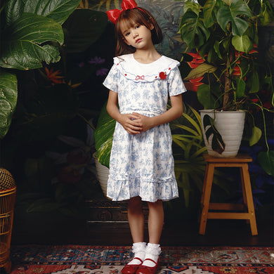 Dress Anak Biru/ Dress Girl Blue/ RJG Snow White