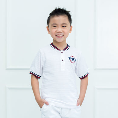 Kaos Anak Laki Putih/ Tshirt Boy White/ RJ Merah Putih